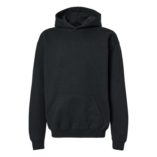 Black - Front - Gildan Childrens-Kids Fleece Midweight Hoodie