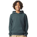 Dark Heather - Front - Gildan Childrens-Kids Fleece Midweight Hoodie
