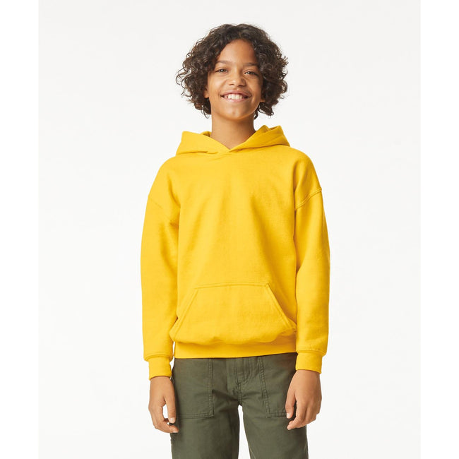 Dark Heather - Front - Gildan Childrens-Kids Soft Midweight Hoodie