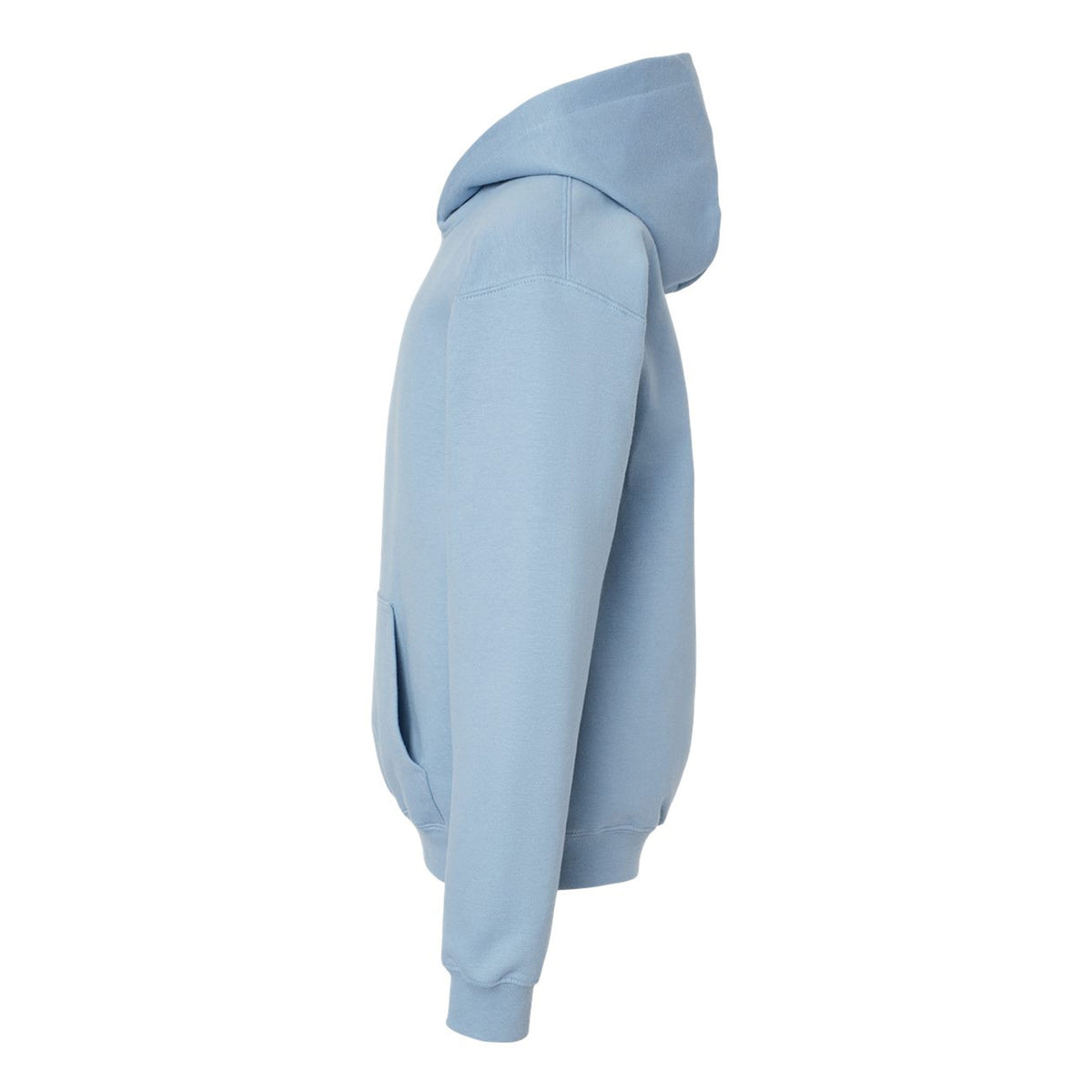 Stone Blue - Close up - Gildan Childrens-Kids Soft Midweight Hoodie