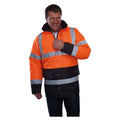 Orange-Navy - Back - Yoko Mens Motorway Two Tone High-Vis Jacket
