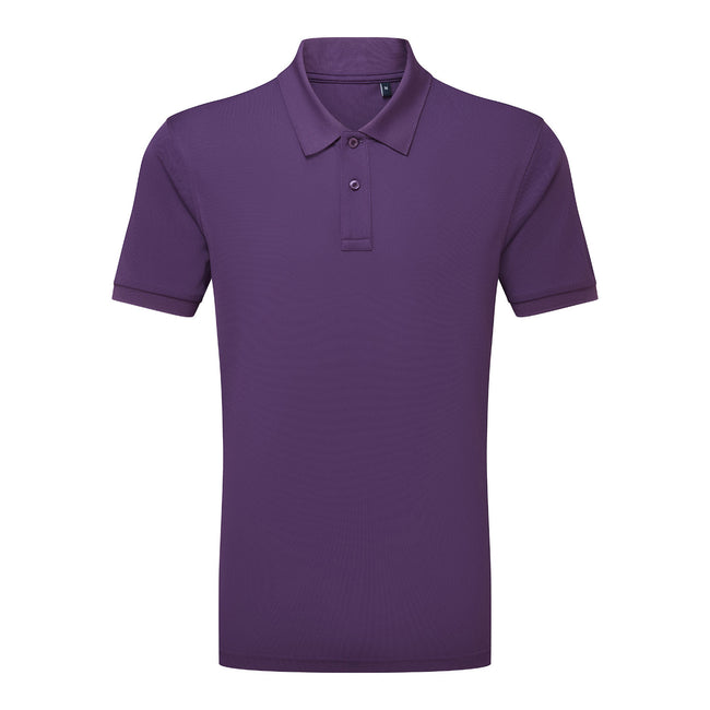 Purple - Front - Asquith & Fox Mens Glacier Tech Polo Shirt