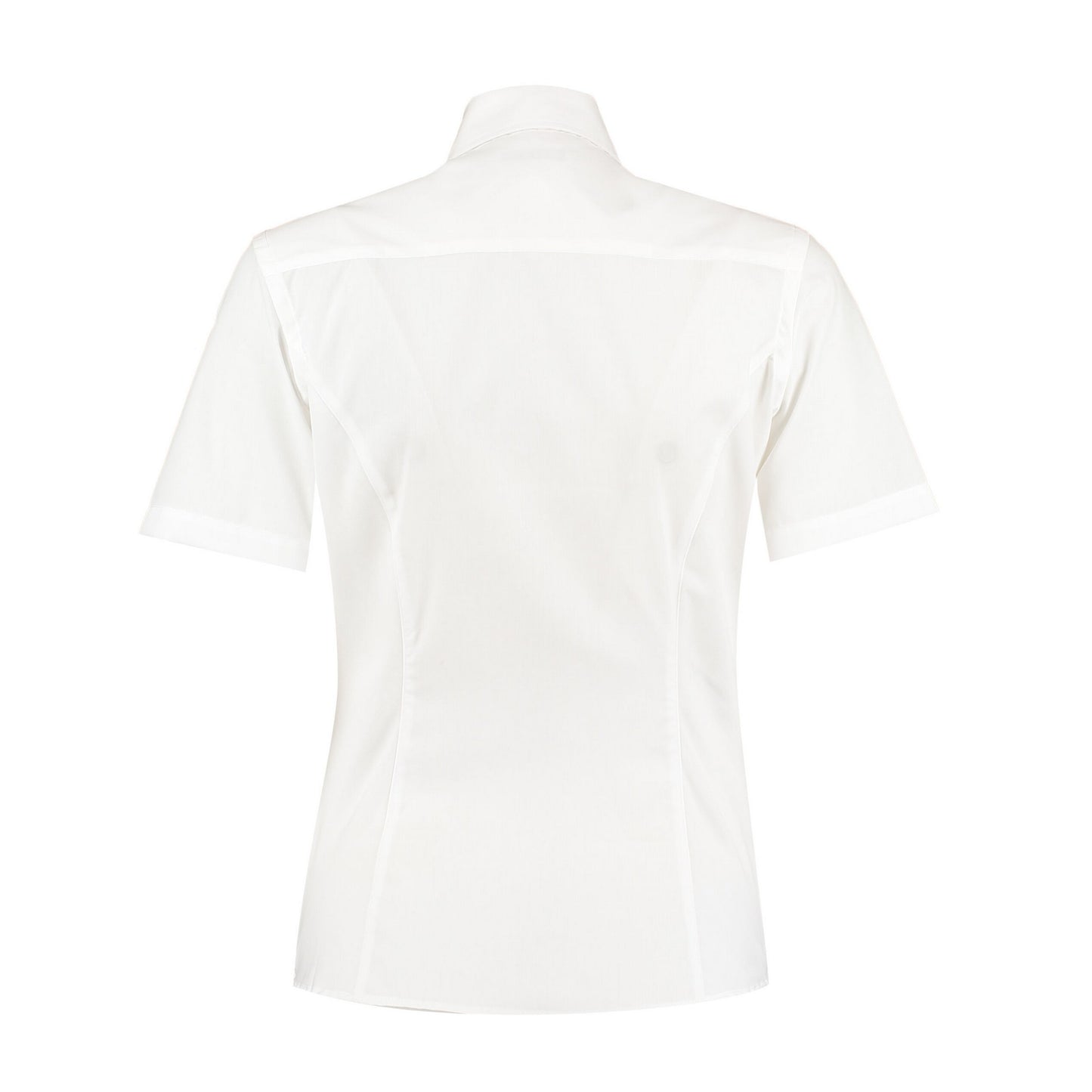 White - Back - Kustom Kit Womens-Ladies Short-Sleeved Business Blouse