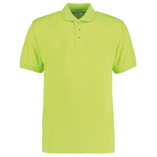 Lime - Front - Kustom Kit Mens Workwear Superwash 60C Polo Shirt