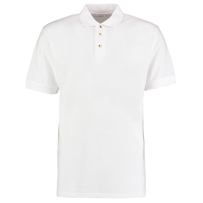 White - Front - Kustom Kit Mens Workwear Superwash 60C Polo Shirt