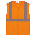 Orange - Front - Yoko Unisex Adult Hi-Vis Rail Waistcoat