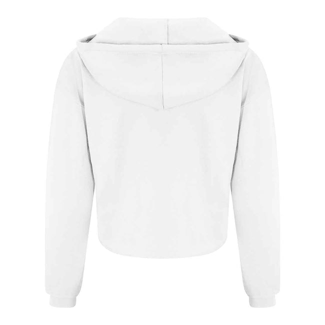 Arctic White - Back - Awdis Womens-Ladies Girlie Cropped Hoodie