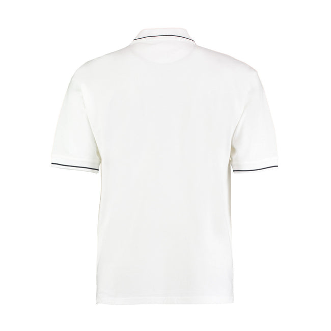 White-Navy - Back - Kustom Kit Mens St Mellion Classic Polo Shirt