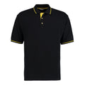Black-Yellow - Front - Kustom Kit Mens St Mellion Classic Polo Shirt