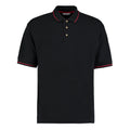Black-Bright Red - Front - Kustom Kit Mens St Mellion Classic Polo Shirt