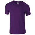 Purple - Front - Gildan Childrens-Kids Softstyle Plain T-Shirt