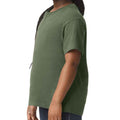 Military Green - Side - Gildan Childrens-Kids Softstyle Plain T-Shirt