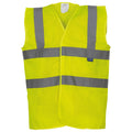 Yellow - Front - Yoko Unisex Adult Mesh Hi-Vis Vest