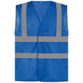 Royal Blue - Front - Yoko Unisex Adult Mesh Hi-Vis Vest