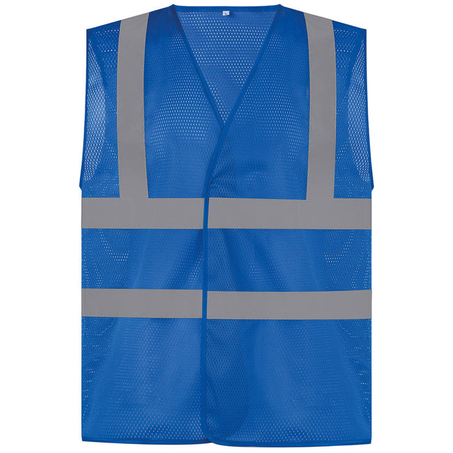 Royal Blue - Front - Yoko Unisex Adult Mesh Hi-Vis Vest