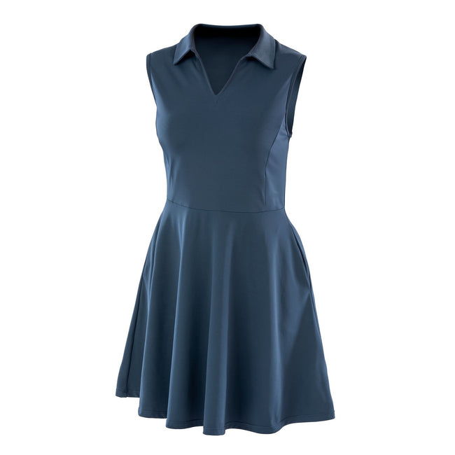 Navy - Front - Spiro Recycled Womens-Ladies Recycled Athletic Dress