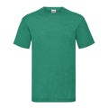 Retro Green - Front - Fruit of the Loom Mens Valueweight Heather T-Shirt