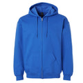 Royal Blue - Front - Gildan Mens Softstyle Fleece Midweight Full Zip Hoodie