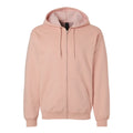 Dusty Rose - Front - Gildan Mens Softstyle Fleece Midweight Full Zip Hoodie