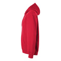 Red - Side - Gildan Mens Softstyle Fleece Midweight Full Zip Hoodie