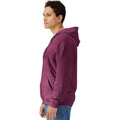 Maroon - Side - Gildan Mens Softstyle Fleece Midweight Full Zip Hoodie