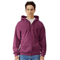 Maroon - Lifestyle - Gildan Mens Softstyle Fleece Midweight Full Zip Hoodie