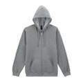 Sports Grey - Front - Gildan Mens Softstyle Fleece Midweight Full Zip Hoodie