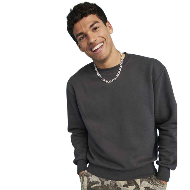 Solid Charcoal - Side - Awdis Unisex Adult Signature Heavyweight Sweatshirt