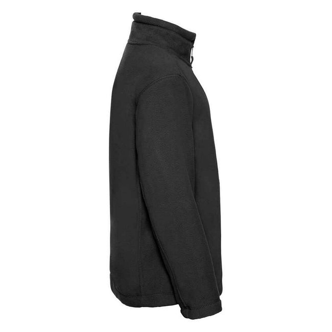 Black - Side - Russell Childrens-Kids Full Zip Outdoor Fleece Jacket