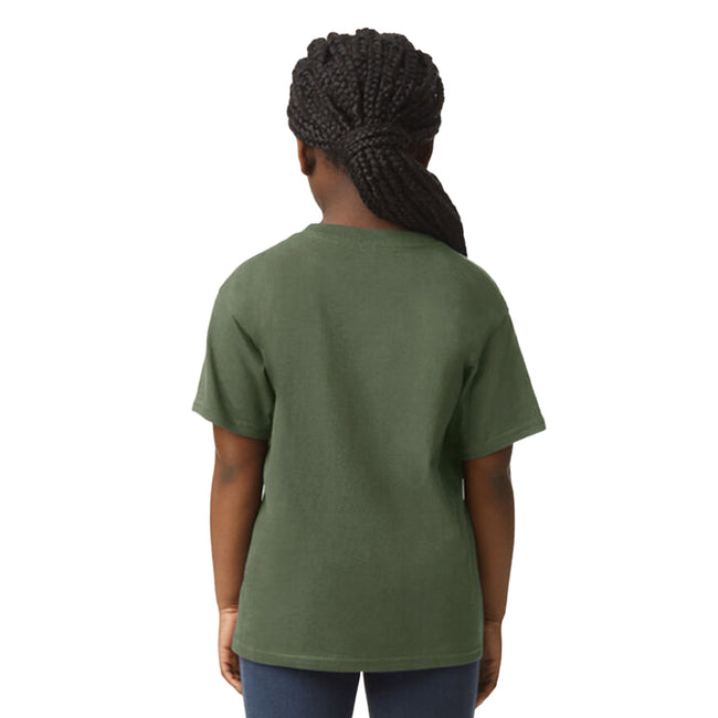 Military Green - Back - Gildan Childrens-Kids Soft Style Jersey T-Shirt