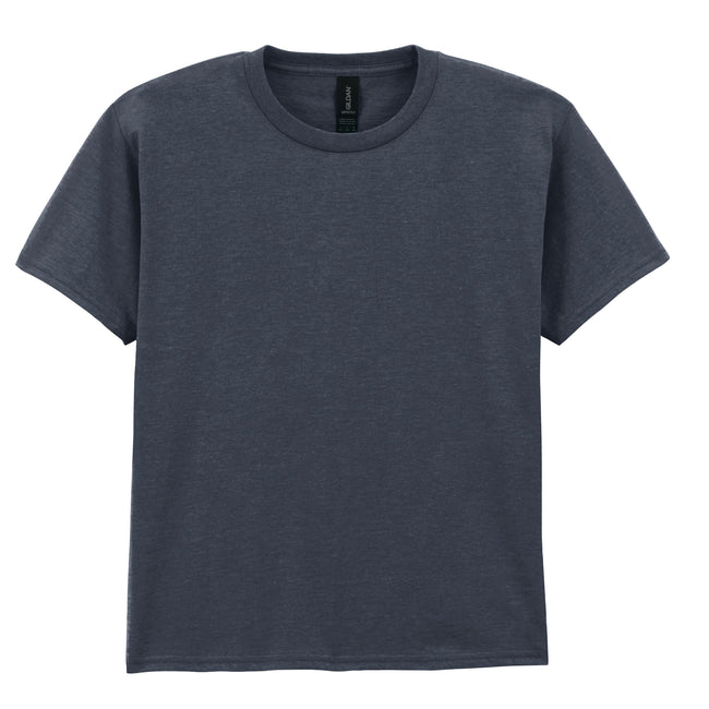 Dark Heather - Front - Gildan Childrens-Kids Soft Style Jersey T-Shirt