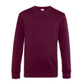 Dark Cherry - Front - B&C Mens King Crew Neck Jumper