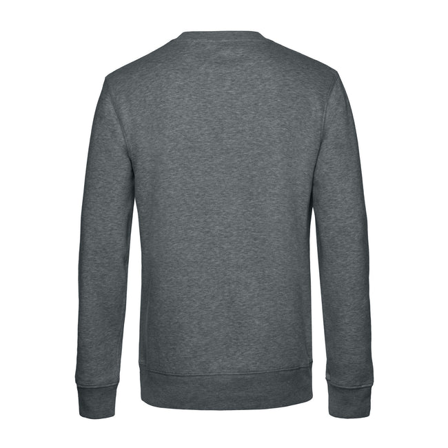 Mid Grey Heather - Back - B&C Mens King Crew Neck Jumper