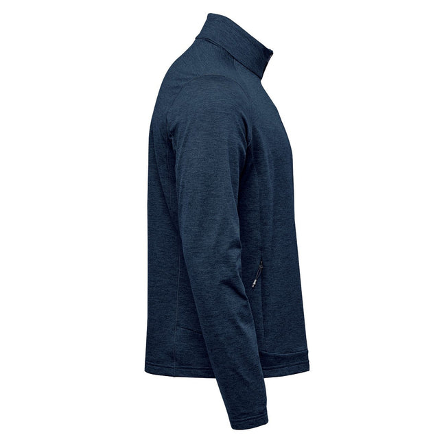 Dark Navy Heather - Side - Stormtech Mens Treeline Performance Track Jacket