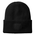 Black - Back - Beechfield Tonal Patch Beanie