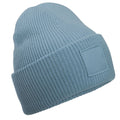 Dusty Blue - Front - Beechfield Tonal Patch Beanie