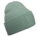 Dusty Green - Front - Beechfield Tonal Patch Beanie