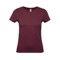 Burgundy - Front - B&C Womens-Ladies #Inspire E150 T-Shirt
