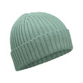 Dusty Green - Front - Beechfield Childrens-Kids Organic Cotton Beanie