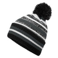 Black-Graphite Grey-White - Back - Beechfield Multi-Sport Fan Pom Pom Beanie