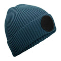 Airforce Blue-Blue - Front - Beechfield Patch Circular Patch Beanie