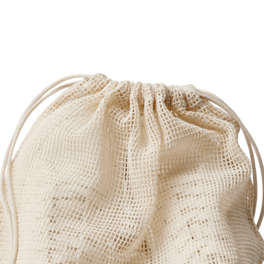 Natural - Back - Nutshell Cotton Drawstring Bag