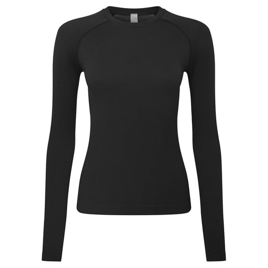 Black - Front - Onna Womens-Ladies Unstoppable Fresh Underscrub Plain Base Layer Top
