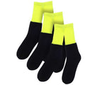 Black-Hi Vis Yellow - Front - Ribbon Mens Recycled Cotton Work Socks (Pack of 3)