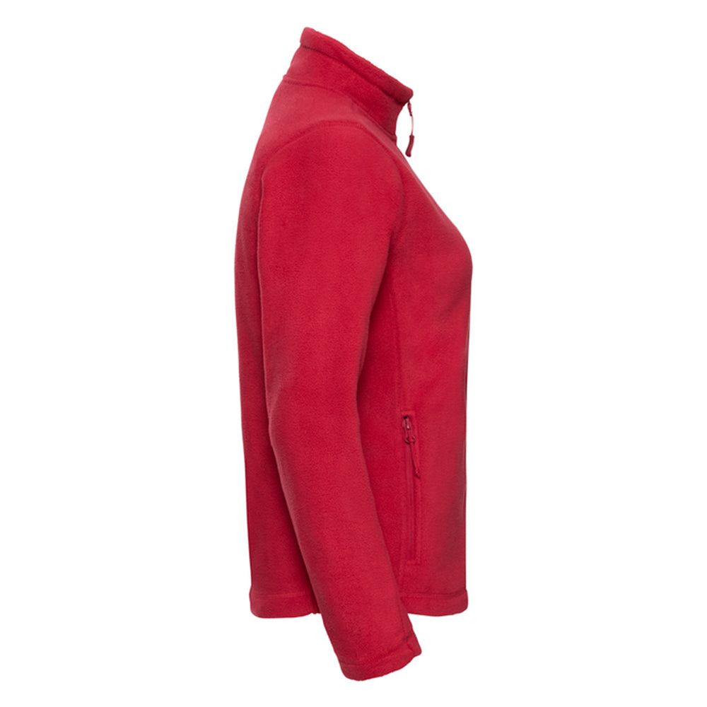 Classic Red - Side - Russell Womens-Ladies Full Zip Outdoor Fleece Jacket