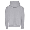 Grey - Back - Awdis Mens Signature Heather Heavyweight Full Zip Hoodie