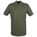 Olive - Front - Henbury Mens Micro Pique Polo Shirt