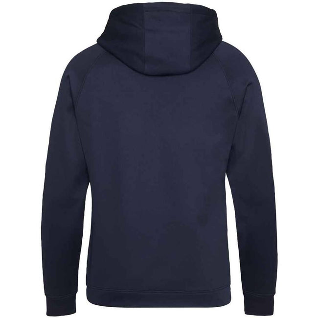 Oxford Navy-Arctic White - Lifestyle - Awdis Mens Polyester Sport Full Zip Hoodie
