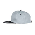 Heather Grey-Black - Side - Result Headwear Original Bronx Flat Snapback Cap