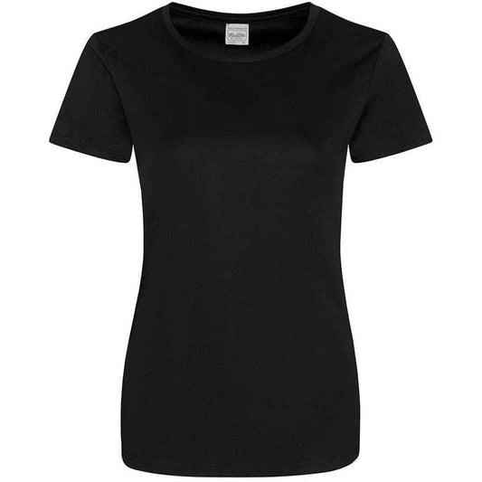 Jet Black - Front - Awdis Womens-Ladies Cool Smooth T-Shirt